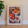 Vintage 70s Cezanne Oranges Still Life French Art Poster