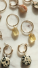 Lemon Quartz Hoops | Gold Hoop Earrings | Lemon Quartz Jewelry | Protextor Parrish Jewelry | Hand Made Quartz Earrings | MN Artists | Golden Rule Gallery | Excelsior, MN