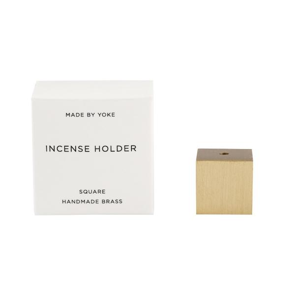 Square Brass Incense Holder | Minimalist Incense Holder | Made by Yoke | Golden Rule Gallery | Excelsior, MN