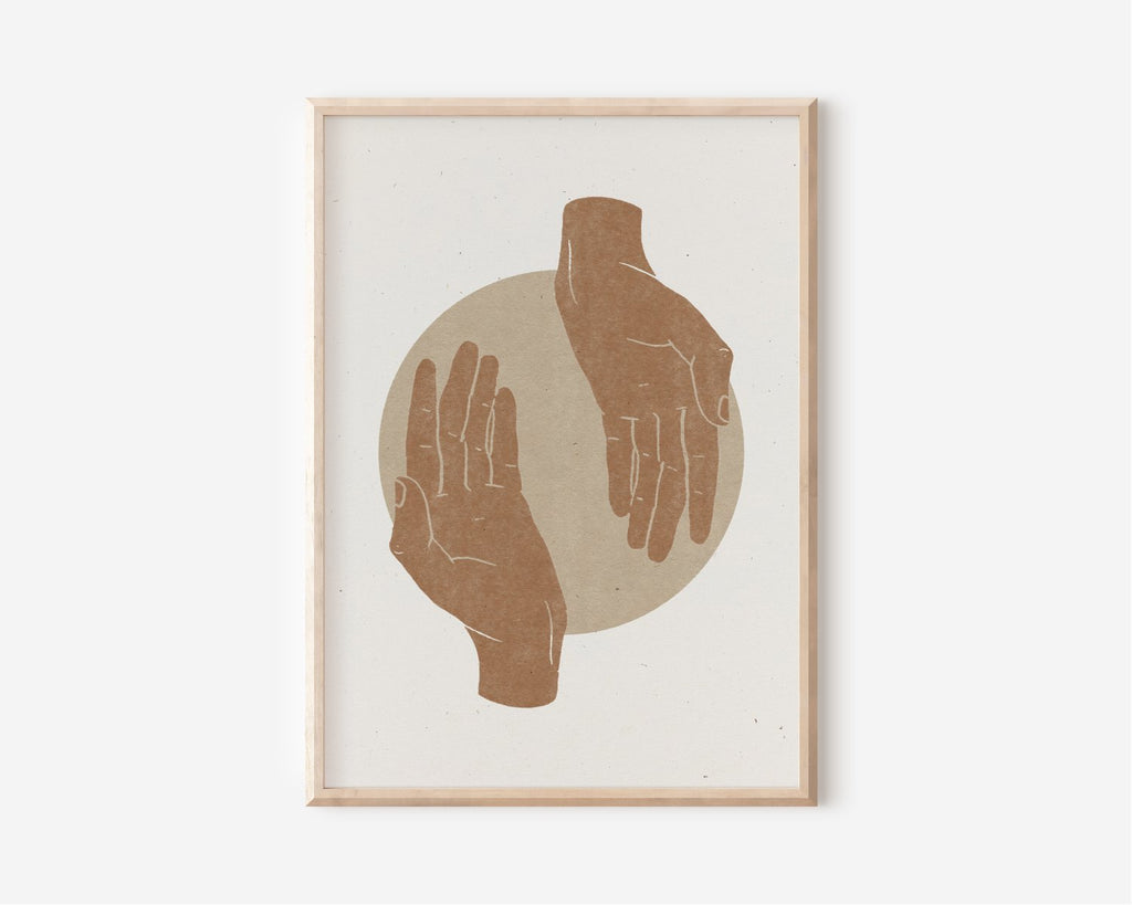 In Sync Hand Art Print by Coco Shalom at Golden Rule Gallery in Excelsior, MN