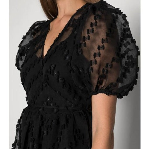 Black Lulu Dress | JUST Female Apparel | Golden Rule Gallery | Excelsior, MN | Black Wrap Dress | Apparel | Dresses | Holiday Dresses