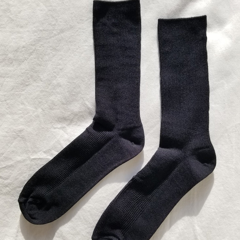 Black Trouser Socks by Le Bon Shoppe at Golden Rule Gallery