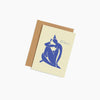 Let's Celebrate Matisse Blue Cut Out Greeting Card