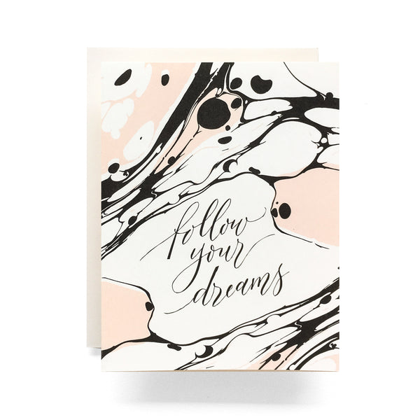 Follow Your Dreams Card | Marble Art Card | Antiquaria | Golden Rule Gallery | Excelsior, MN