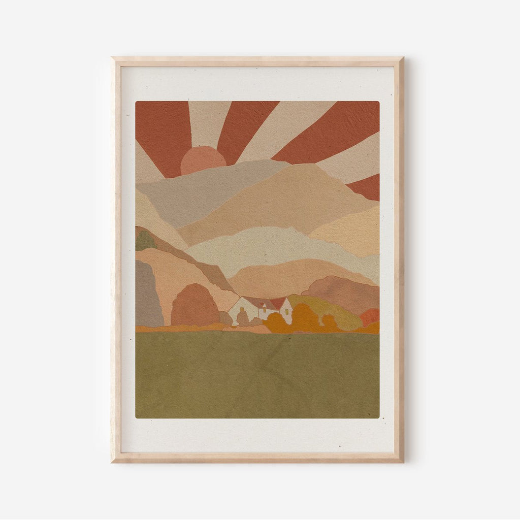 Mountain Pieces Landscape Art Print by Coco Shalom at Golden Rule Gallery in Excelsior, MN