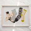 Coco Shalom Darned Odd Sock Art Print at Golden Rule Gallery