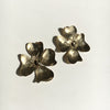 Flower Brass Earrings by Minnesota Artist Ann Erickson at Golden Rule Gallery