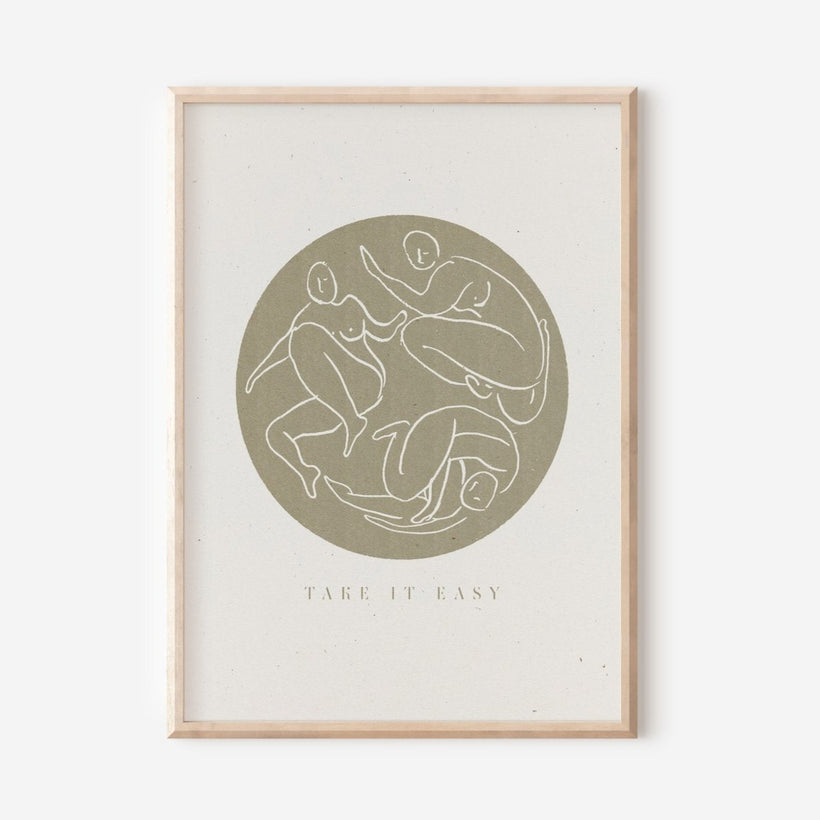 Take it Easy Art Print by Coco Shalom at Golden Rule Gallery in Excelsior, MN