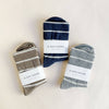 Gray and Navy Stripe Wally Socks by Le Bon Shoppe 
