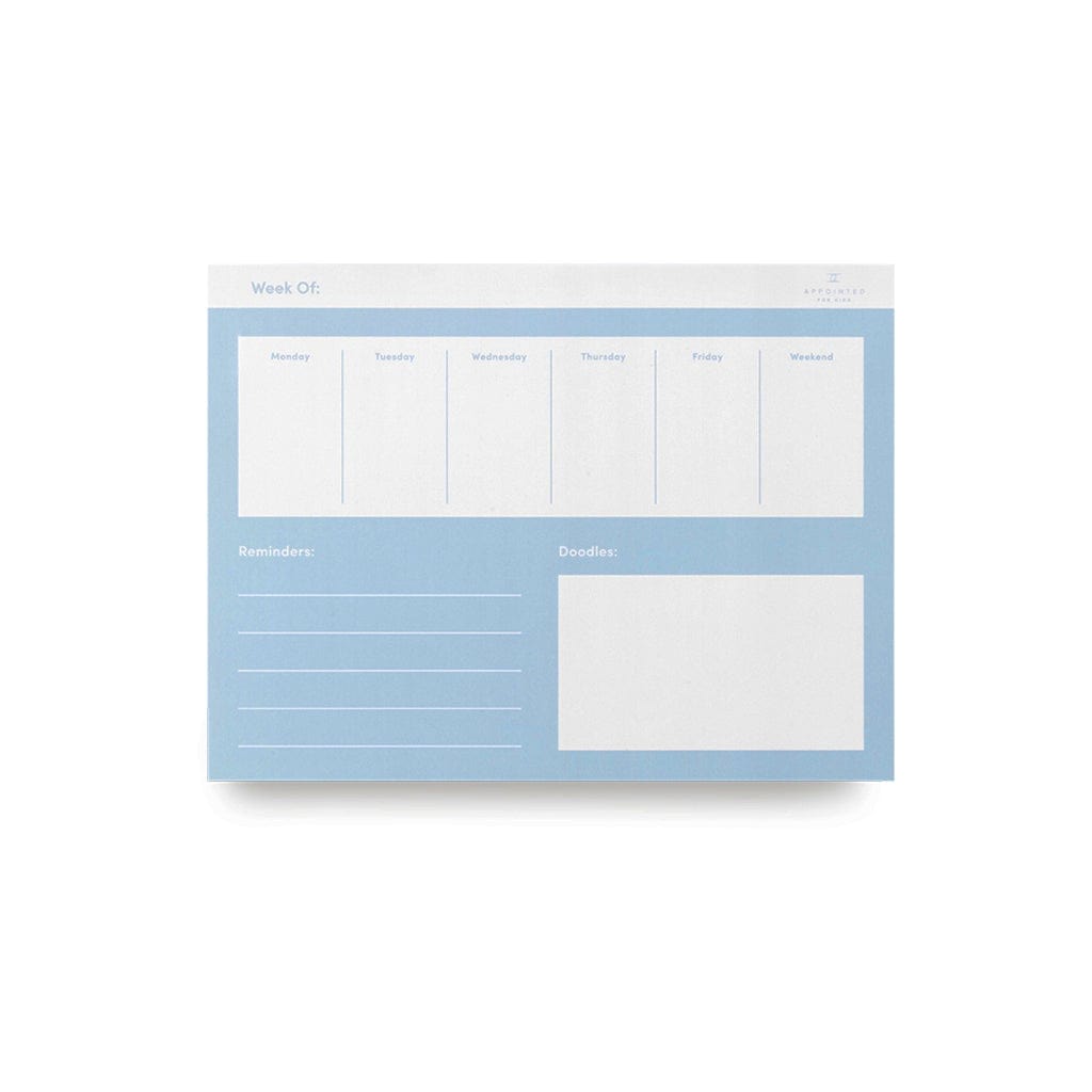 Appointed Blue Weekly Planner Pad