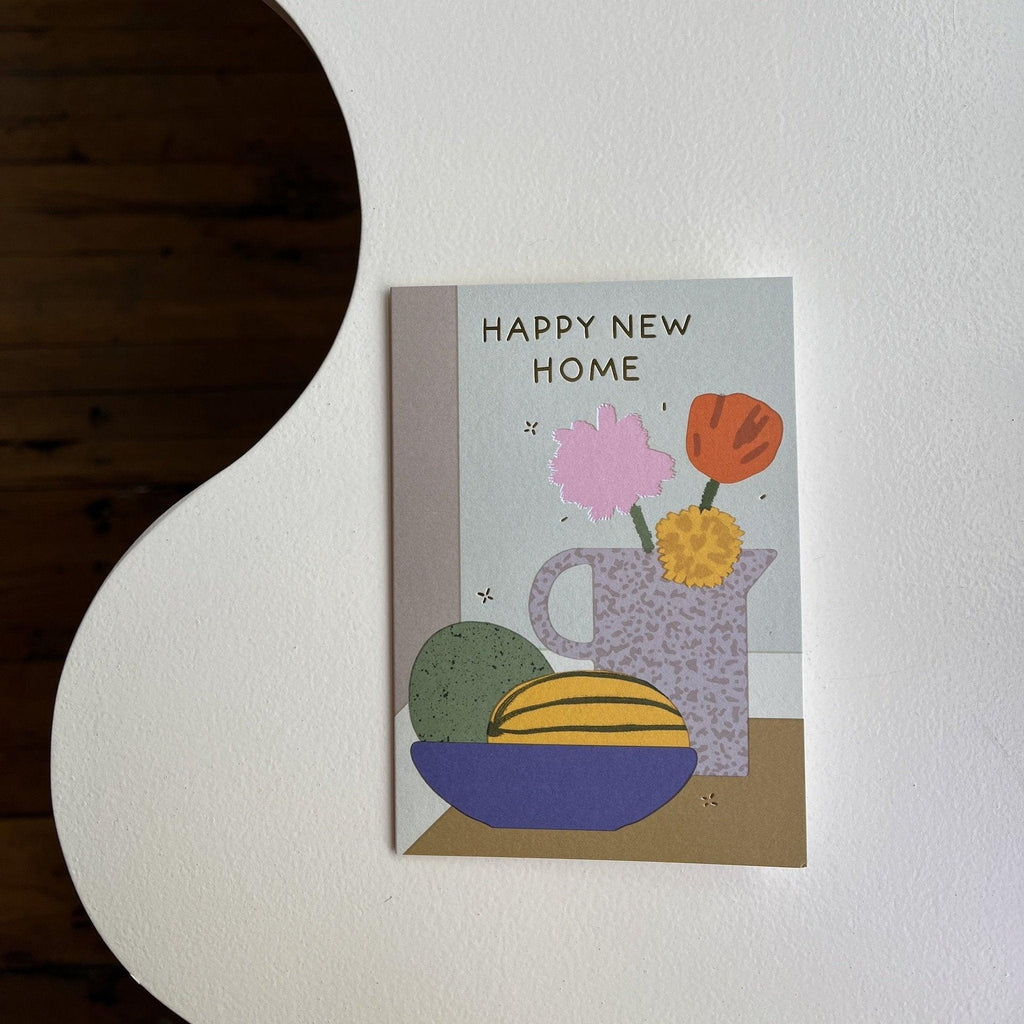 Happy New Home Foil Greeting Card by Wrap at Golden Rule Gallery