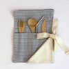 Striped Utensil Set in Linen Cloth Set by Dot and Army at Golden Rule Gallery in Excelsior, MN